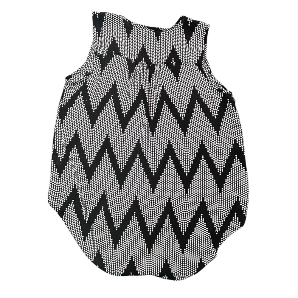 Sami & Jo Tank Top Womens Size M Black and White Blouse Lightweight Relaxed Fit - Picture 10 of 10